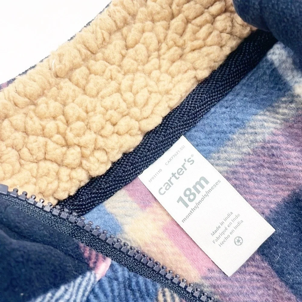 Carter’s plaid fleece baby vest